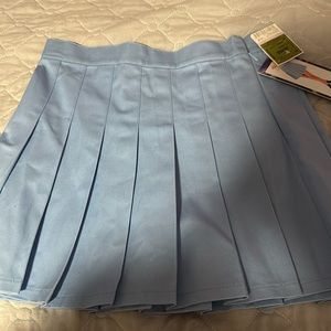 Pleated blue tennis skirt